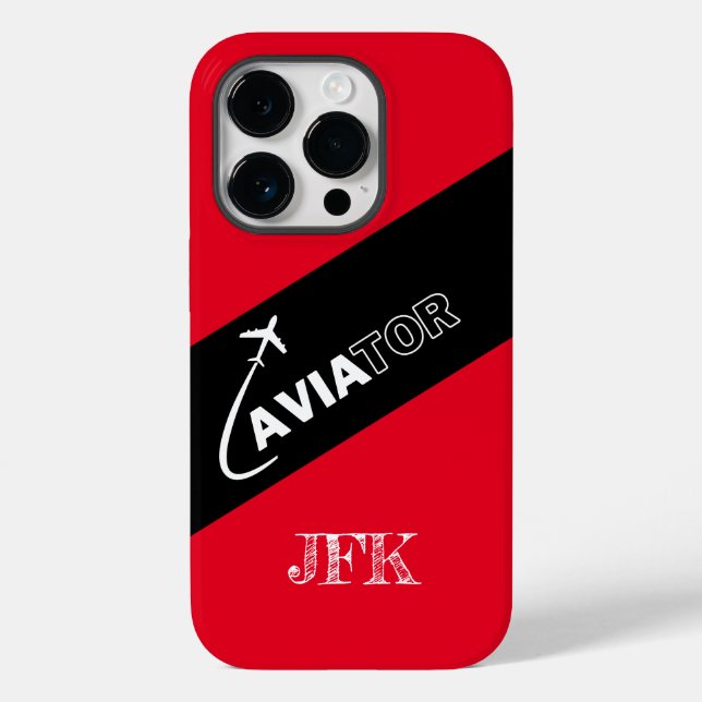 Custom Aviator, Aeroplanes,Modern,Pilot,Aviation Case-Mate iPhone Case (Back)