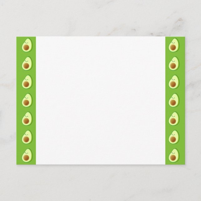 Custom Avocado Pattern Postcard (Front)