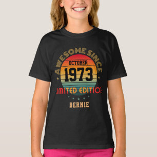 Custom Awesome Birthday Year Month Name Vintage T-Shirt