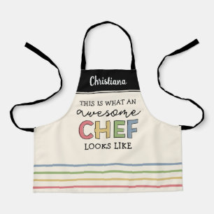 Custom Awesome Chef Gifts Best Chef Ever Funny Apron