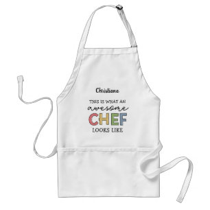 Custom Awesome Chef Gifts   Best Chef Ever Funny Standard Apron