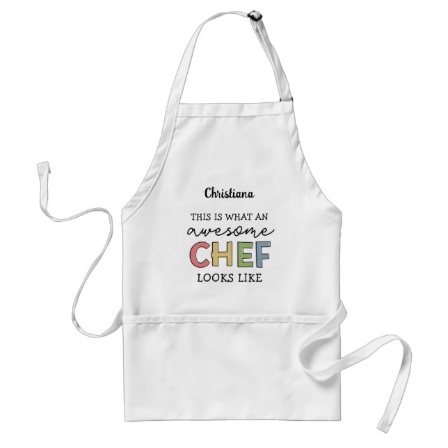 Custom Awesome Chef Gifts | Best Chef Ever Funny Standard Apron (Front)
