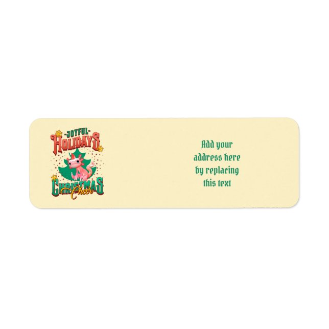 Custom Axolotl Joyful Holidays Christmas Cheers (Front)