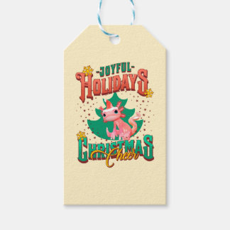 Custom Axolotl Joyful Holidays Christmas Cheers Gift Tags