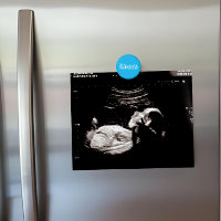 Custom Azure Blue Name Ultrasound Display Fridge