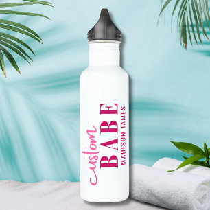 Custom Babe Funny Saying Personalised Name 710 Ml Water Bottle