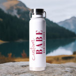 Custom Babe Funny Saying Personalised Name Water Bottle<br><div class="desc">Custom Babe Funny Saying Personalised Name Water Bottle features a simple design with the text "custom babe" in modern pink calligraphy script typography and personalised with your name. Perfect for a fun gift for mum, best friends, girlfriend, for birthday, Christmas, holidays, Mother's Day and more. Designed by Evco Studio www.zazzle.com/store/evcostudio...</div>