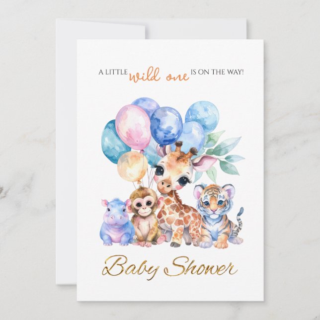 Custom Baby animals Baby shower Invitation (Front)