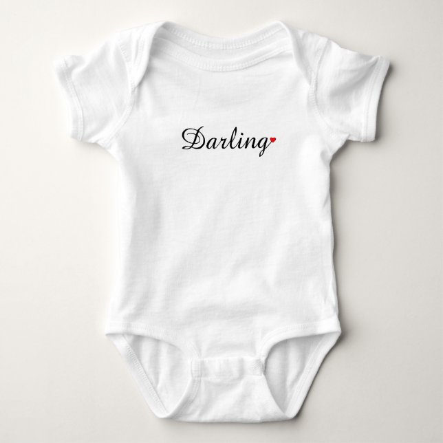 Custom Baby Bodysuit with Cute Nickname – Darling  (Front)
