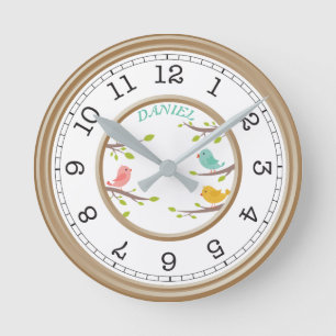 Custom Baby / Boy / Girl Bedroom Decoration Round Clock