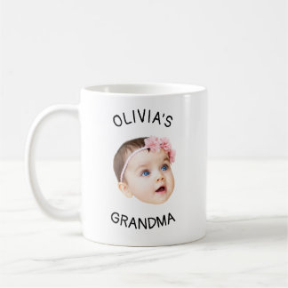 Custom Baby Face for Grandma New Christmas Birth Coffee Mug