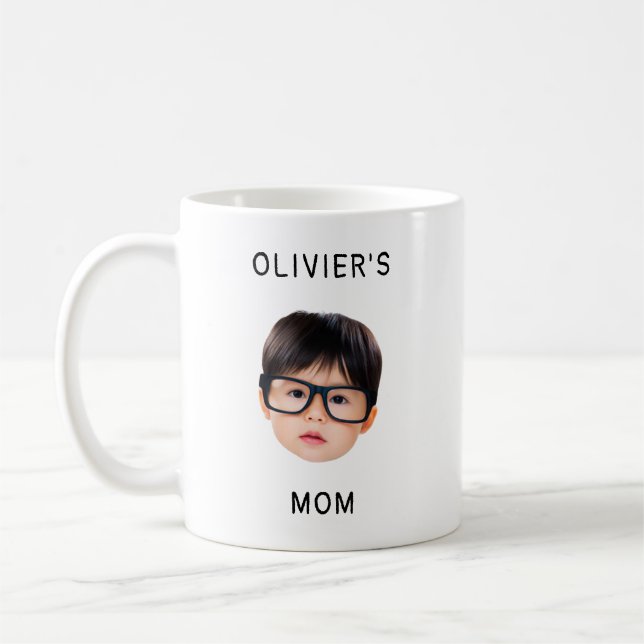 Custom Baby Face Gift for Family New Christmas Coffee Mug (Left)