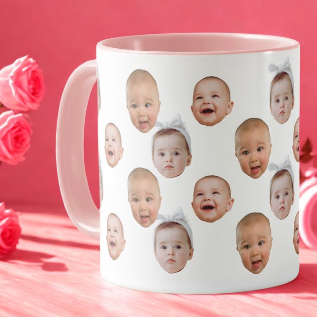 Custom Baby Face Mug Baby 3 Photos (Creator Uploaded)