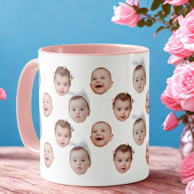 Custom Baby Face Mug Baby 3 Photos (Creator Uploaded)