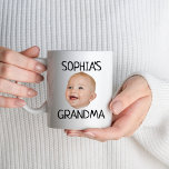 Custom Baby Face Mug, Baby Photo Coffee Mug<br><div class="desc">Funny gift for GRANDMA</div>