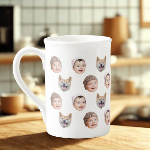 Custom Baby Face Mug, Custom Family 3 Photos mug
