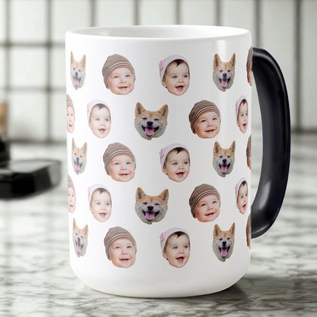 Custom Baby Face Mug, Custom Family 3 Photos mug (Creator Uploaded)