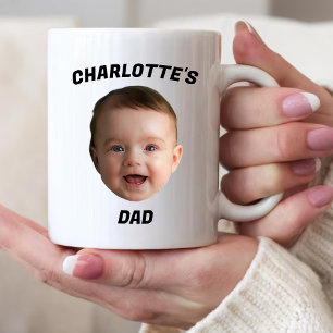 Custom Baby Face Mug, Custom New Dad Mug