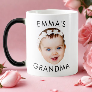 Custom Baby Face Mug Mom Grandma Grandpa Birthday