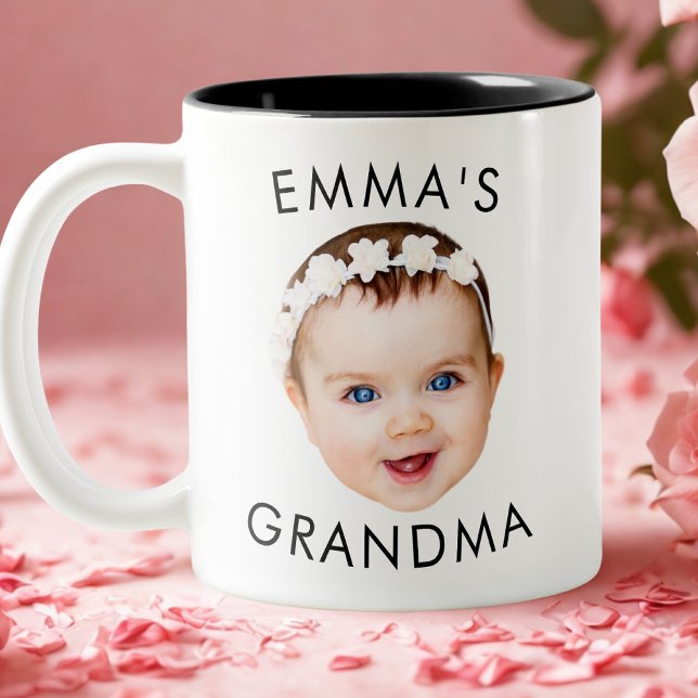 Custom Baby Face Mug Mum Grandma Grandpa Birthday (Creator Uploaded)