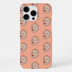 Custom Baby Face Pattern Personalised Baby Photo iPhone 16 Pro Max Case