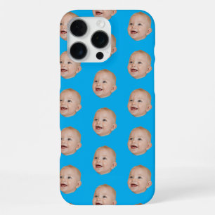 Custom Baby Face Pattern Personalised Baby Photo iPhone 16 Pro Max Case