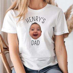 Custom Baby Face Personalised Child Photo New Dad T-Shirt