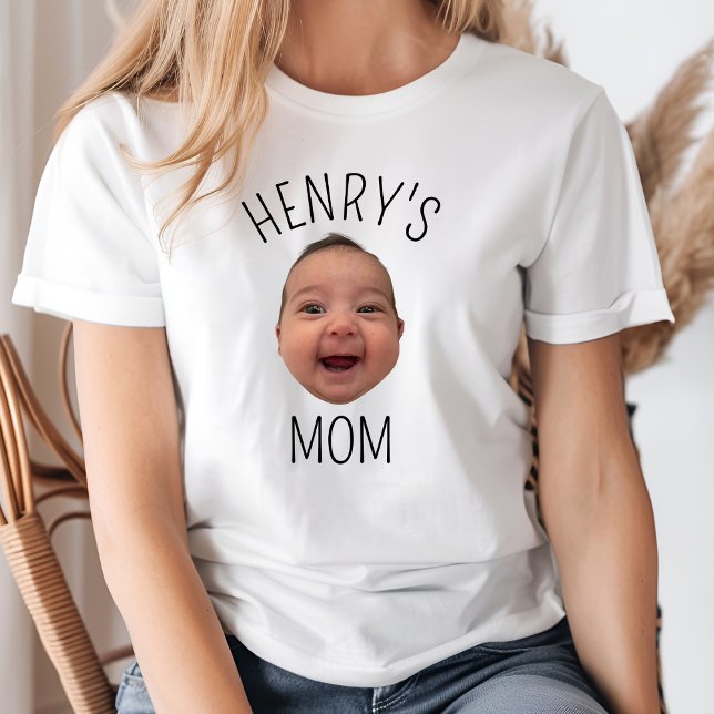Custom Baby Face Personalised Child Photo New Mum T-Shirt (Creator Uploaded)