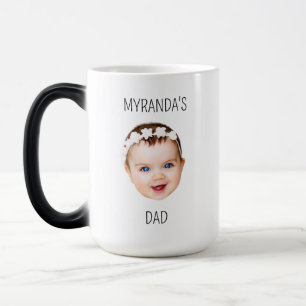 Custom Baby Face Photo Dad Kids Mothers Magic Mug