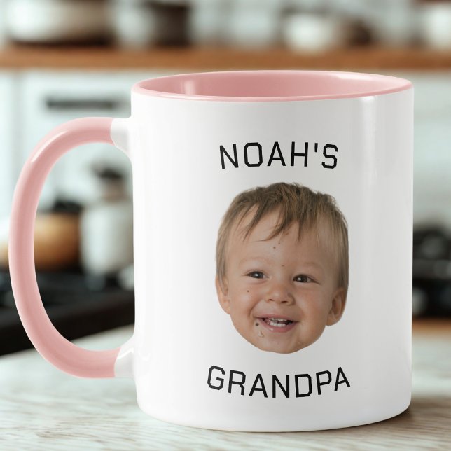Custom Baby Face Photo Grandpa Mug (Creator Uploaded)