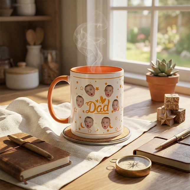 Custom Baby Face Photo Mug Gift for Dad (Creator Uploaded)