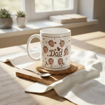 Custom Baby Face Photo Mug Gift for Dad