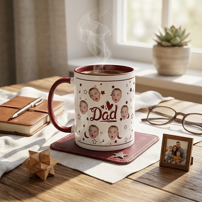Custom Baby Face Photo Mug Gift for Dad (Creator Uploaded)
