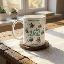 Custom Baby Face Photo Mug Gift for Dad
