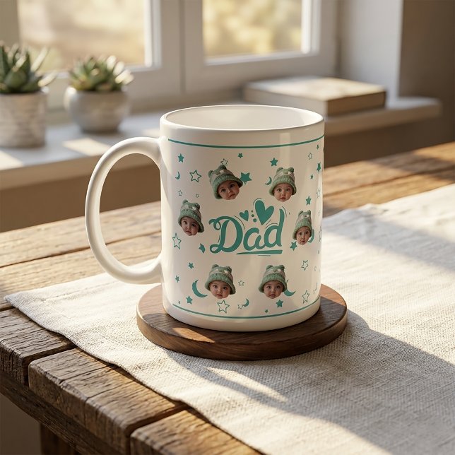 Custom Baby Face Photo Mug Gift for Dad (Creator Uploaded)