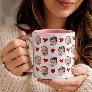 Custom Baby Face photo Mug   Grandma Grandpa Gift