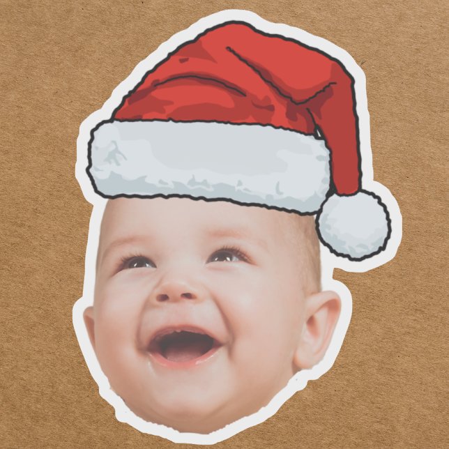 Custom Baby Face Photo Santa Hat Christmas (Creator Uploaded)