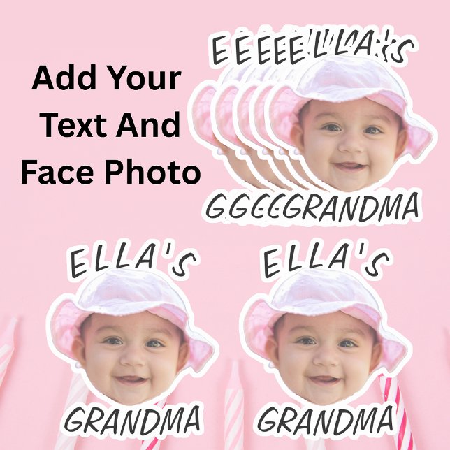 Custom Baby Face Photo Text Grandma (Creator Uploaded)