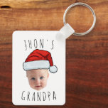 Custom Baby Face Santa Hat Christmas Photo Key Ring<br><div class="desc">Custom Baby Face Santa Hat Christmas Photo, Replace the face of this baby with your favourite photo (make sure to crop as much to the face as possible and use an app to remove the background) and personalise this funny Christmas Holiday gift with your kid, husband, or boyfriend on it!...</div>