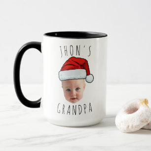 Custom Baby Face Santa Hat Christmas Photo Mug