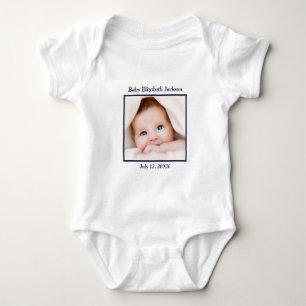 Custom Baby Family Photo Personalise Baby Bodysuit