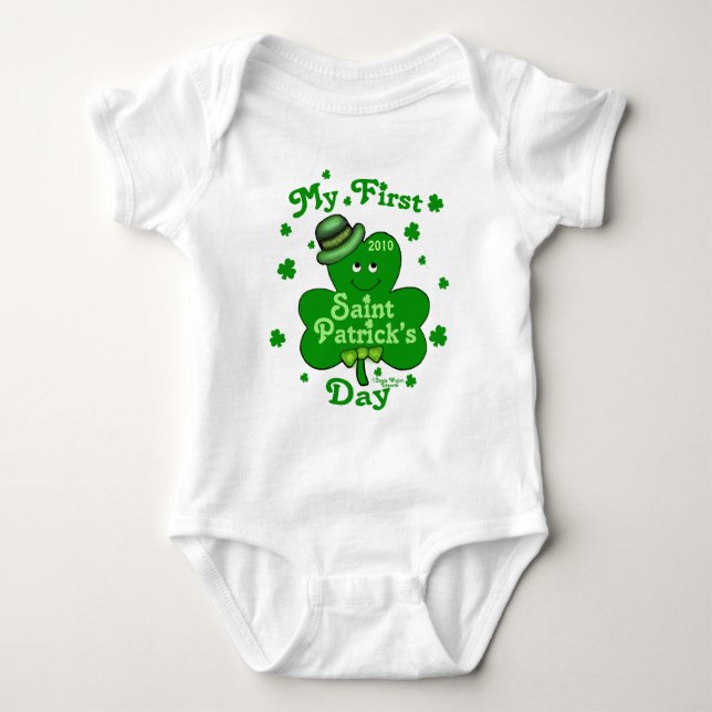 Custom Baby First St. Patrick's Day Bodysuit (Front)
