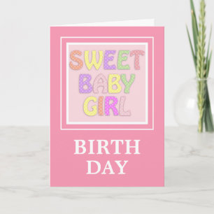 Custom Baby Girl Birth Announcement