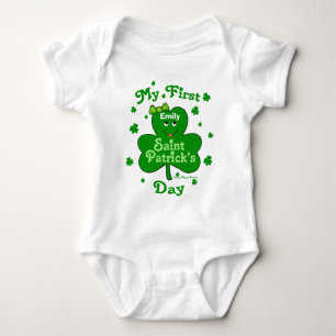 Custom Baby Girl's First St. Patrick's Day Creeper