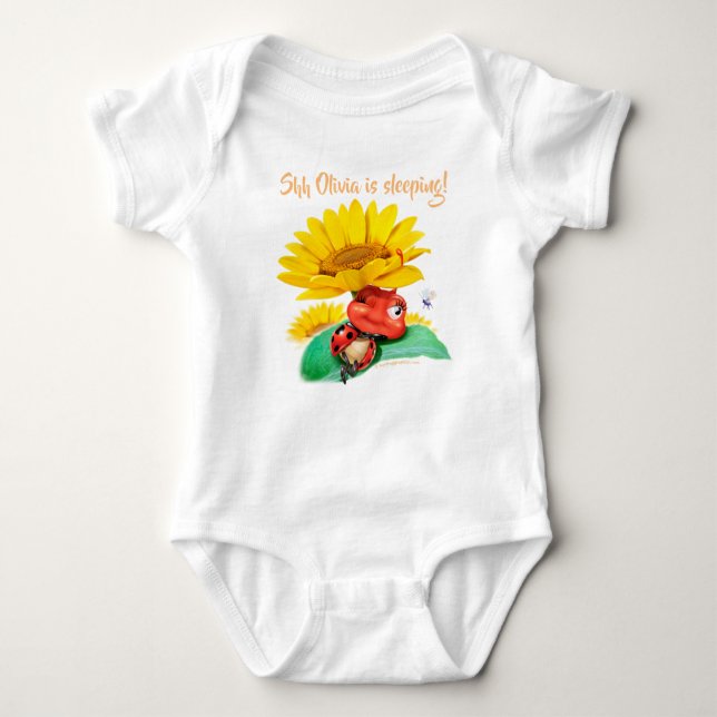 Custom baby jersey suit sleepy Ladybug Baby Bodysuit (Front)