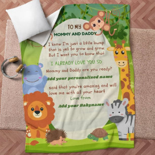 Custom Baby Message Blankets, Perfect Infant Gift Fleece Blanket