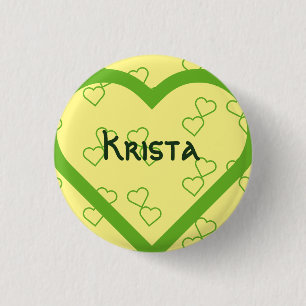 Custom baby name 3 cm round badge