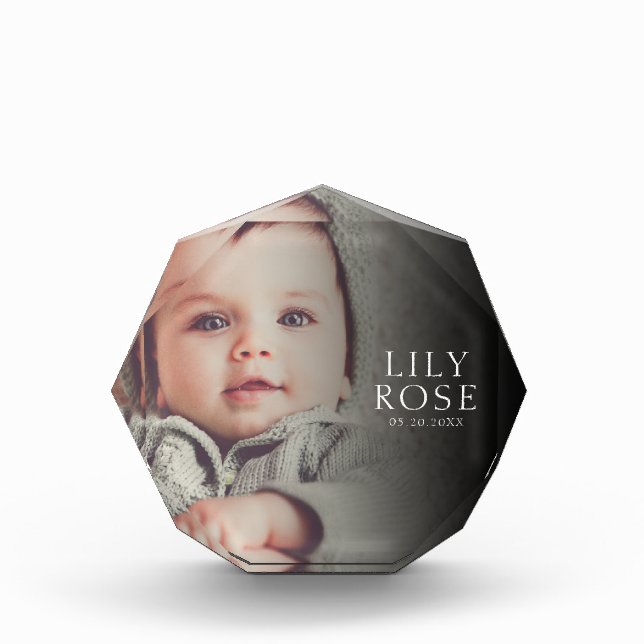 Custom Baby Name Birthdate Photo (Front)