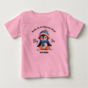 Custom Baby Penguin Winter & Snow T-Shirt for Kid