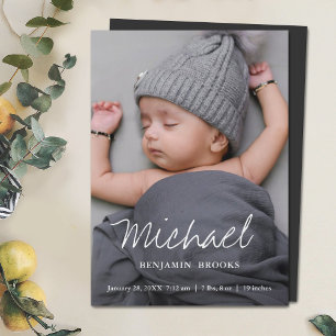 Custom Baby Photo Announcement Magnet